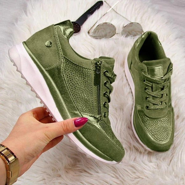 NEW Women's Wedges Sneakers Vulcanize Shoes Sequins Shake Shoes Fashion Girls Sport Shoes Woman Sneakers Shoes Woman Footwear