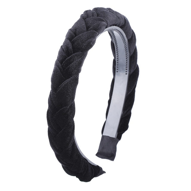 MOLANS Hair Accessories Wide Shiny Weaving Hairbands Braided Headband Hair Hoop Fashion Hair Bands Bezel Headdress