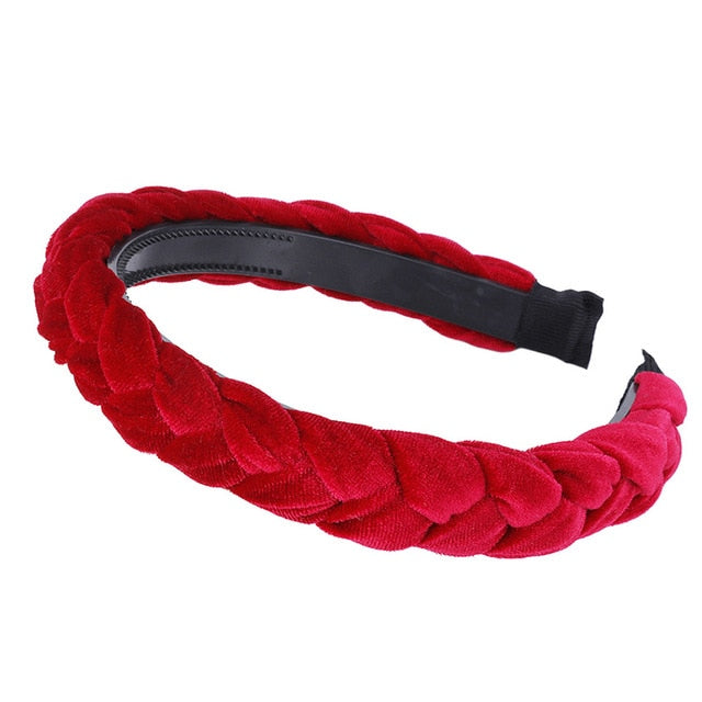 MOLANS Hair Accessories Wide Shiny Weaving Hairbands Braided Headband Hair Hoop Fashion Hair Bands Bezel Headdress