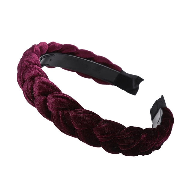 MOLANS Hair Accessories Wide Shiny Weaving Hairbands Braided Headband Hair Hoop Fashion Hair Bands Bezel Headdress