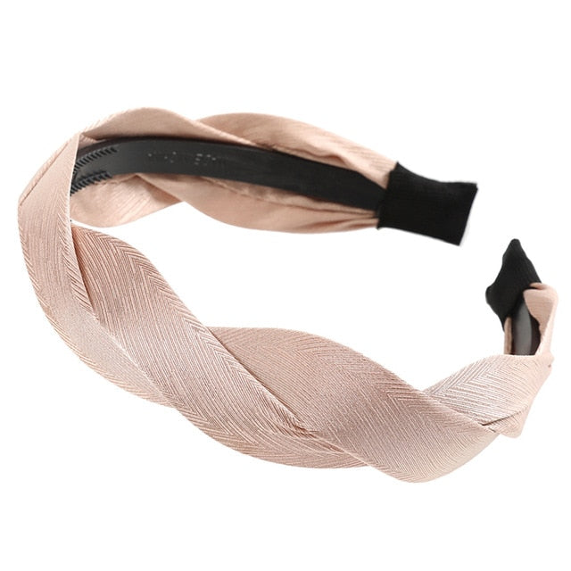 MOLANS Hair Accessories Wide Shiny Weaving Hairbands Braided Headband Hair Hoop Fashion Hair Bands Bezel Headdress