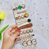 3/4/5pcs/Set Women Girls Elegant Full Pearls Geometric Hair Clips Sweet Hair Ornament Hairpin Barrette Headband Hair Accessories