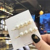 1Set Handmade Pearls Hair Clips Pin for Women Fashion Geometric Flower Barrettes Headwear Girls Sweet Hairpins Hair Accessorie