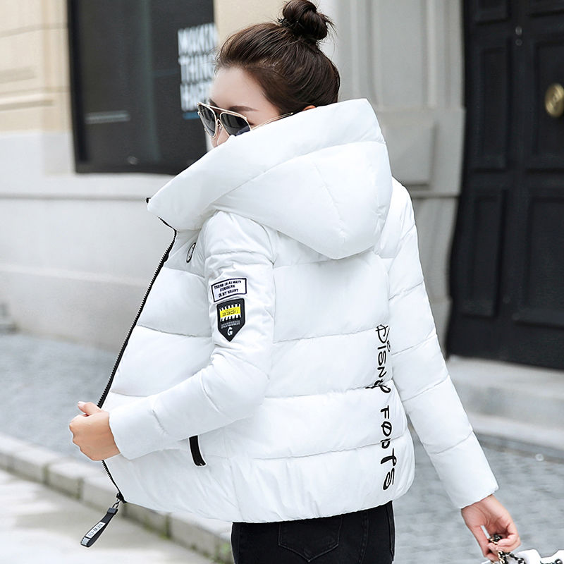 Jacket Hooded Thick Warm Short Jacket Cotton Padded Parka