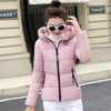 Jacket Hooded Thick Warm Short Jacket Cotton Padded Parka