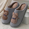 Women's Winter Slippers Cute Cartoon Cat Women Warm Plush Woman Slip On Flat Female Soft Shoes Ladies Comfortale House Shoe 2020