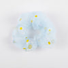 Sweet Embroidery Flowers Mesh Scrunchies Women Romantic Pink Blue Hair Rope Transparent Tulle Organza Hair Ties Hair Accessories