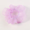 Sweet Embroidery Flowers Mesh Scrunchies Women Romantic Pink Blue Hair Rope Transparent Tulle Organza Hair Ties Hair Accessories