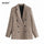 Fashion Autumn Women Plaid Blazers and Jackets