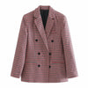 Fashion Autumn Women Plaid Blazers and Jackets