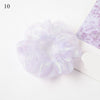 Sweet Embroidery Flowers Mesh Scrunchies Women Romantic Pink Blue Hair Rope Transparent Tulle Organza Hair Ties Hair Accessories