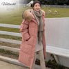 Long Winter Coat Women Hooded Down Parka Ladies