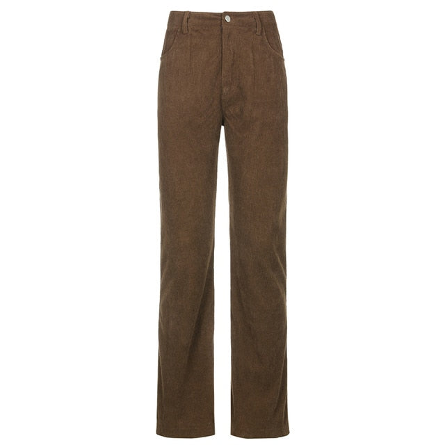 Sweetown Corduroy Y2K Joggers Women Cargo Pants 90s