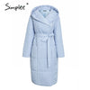 Simplee Casual light blue autumn winter women