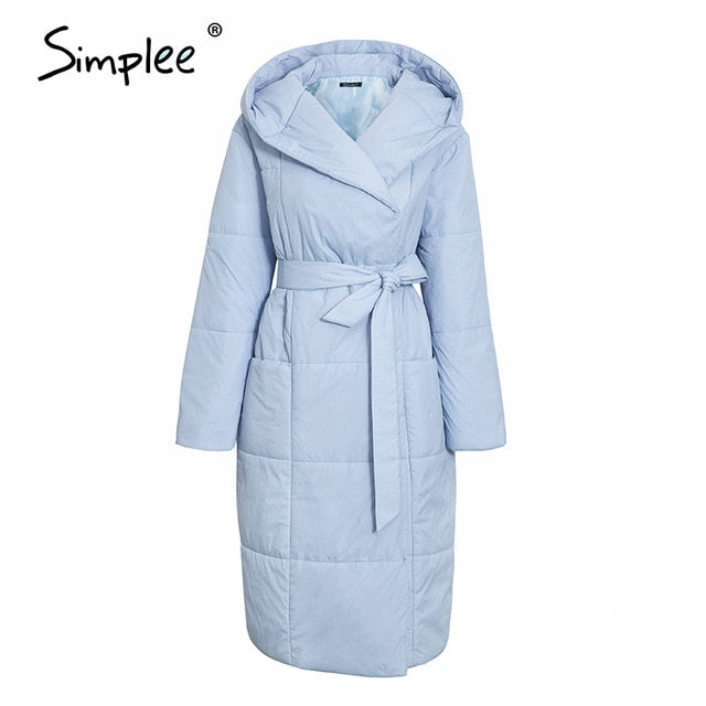 Simplee Casual light blue autumn winter women