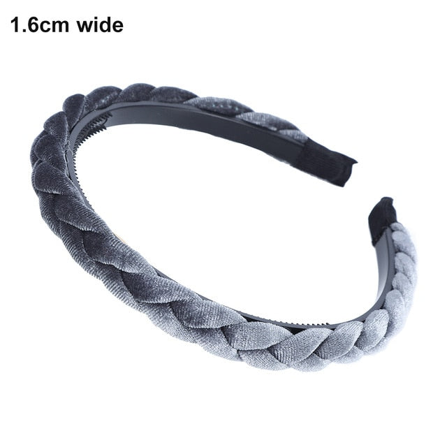 MOLANS Hair Accessories Wide Shiny Weaving Hairbands Braided Headband Hair Hoop Fashion Hair Bands Bezel Headdress