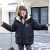 Outewear Hooded Parkea Jacket Winter Female Thick Warm Pocket Jacket Parkas