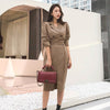 2021 New Spring Winter Sheer Office Work Suit Set for Ladies Long Sleeve Double Breasted Blaze and Slim Wrap Bodycon Skirt Women